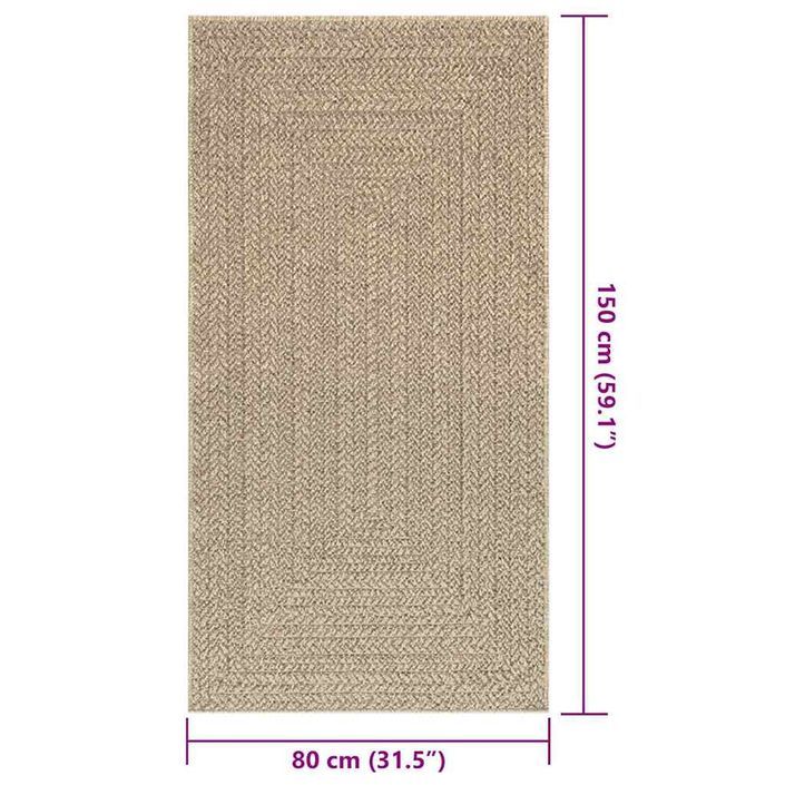 Tapis ZIZUR beige 80x150 cm aspect de jute intérieur extérieur - Photo n°9