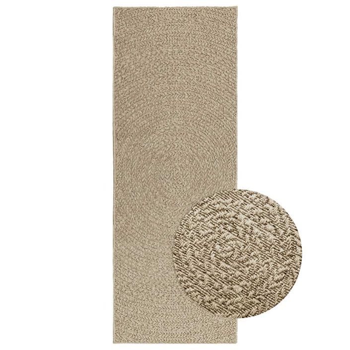 Tapis ZIZUR beige 80x200 cm aspect de jute intérieur extérieur - Photo n°1