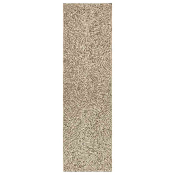 Tapis ZIZUR beige 80x250 cm aspect de jute intérieur extérieur - Photo n°2