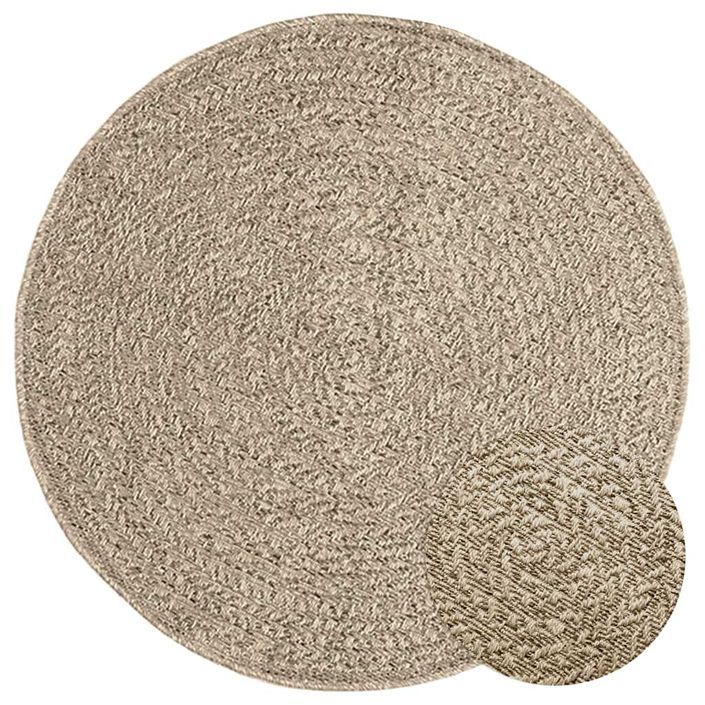 Tapis ZIZUR beige Ø 90 cm aspect de jute intérieur et extérieur - Photo n°1