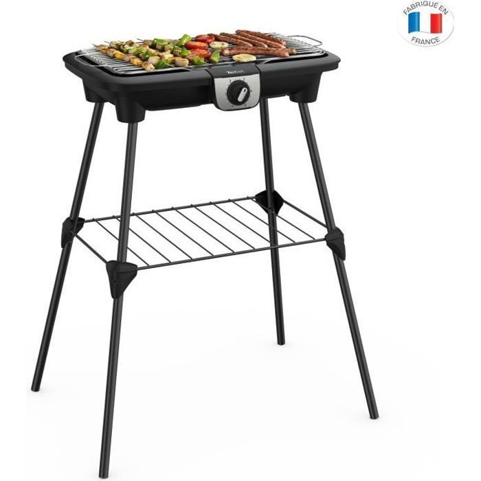 Tefal BG921812 EasyGrill XXL Barbecue électrique sur pieds, Large surface, Thermostat réglable, Cuisson simultanée, Intérieur extéri - Photo n°1