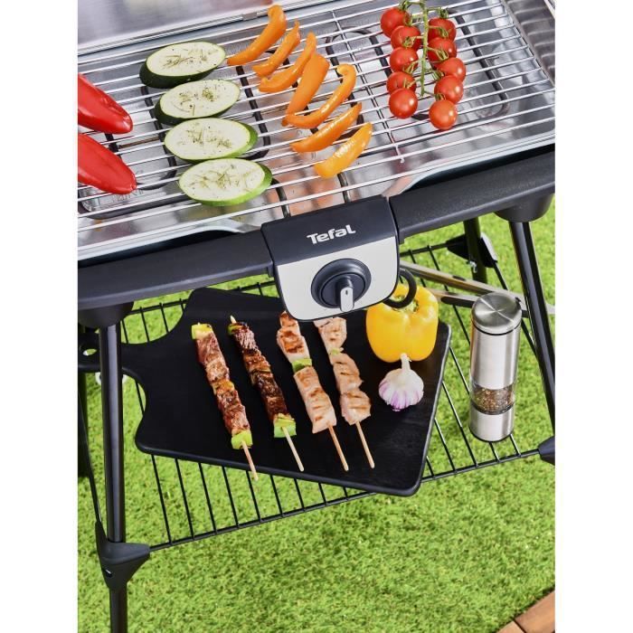 Tefal BG921812 EasyGrill XXL Barbecue électrique sur pieds, Large surface, Thermostat réglable, Cuisson simultanée, Intérieur extéri - Photo n°4