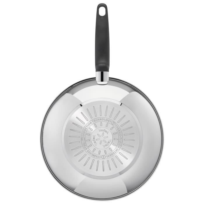 TEFAL E3091904 PRIMARY poele wok inox avec revetement anti-adhésif 28 cm compatible induction - Photo n°4