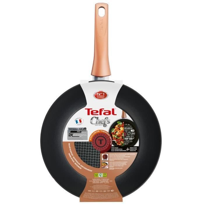 TEFAL G1170302 Poele 22 cm CHEF - Tout feux sauf induction - Made in France - Cuivre - Photo n°3