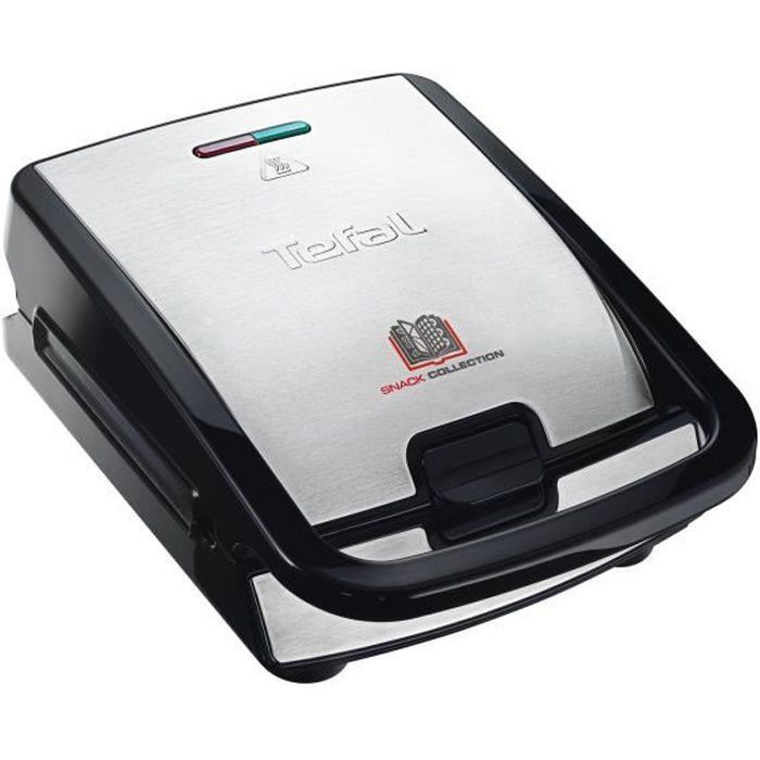 TEFAL SW853D12 Croque gaufre Snack Collection, 2 sets de plaques antiadhésives et interchangeables inclus, Gaufrier, Livre recettes - Photo n°1