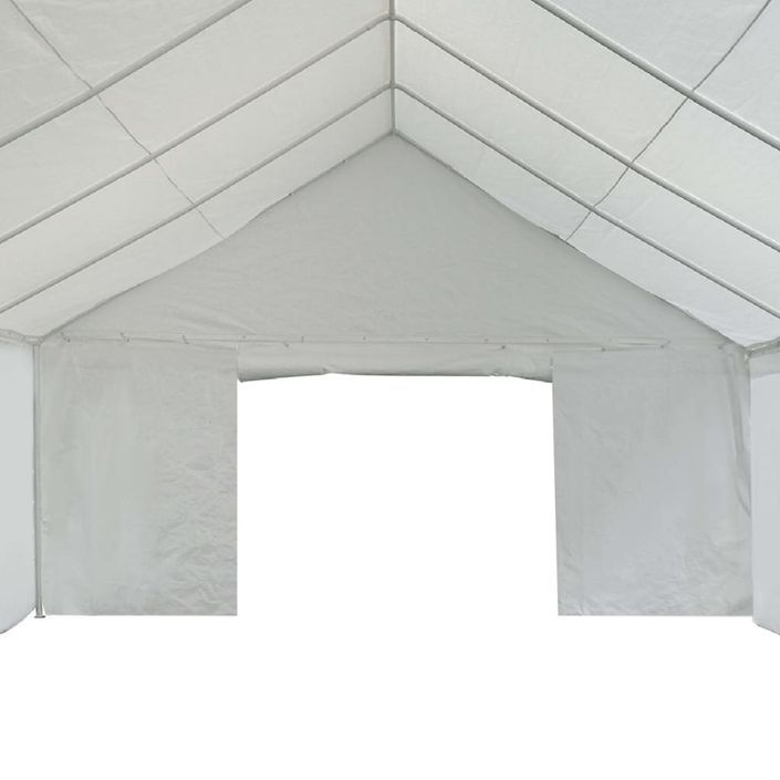Tente de rangement PE 4 x 8 m Blanc - Photo n°9