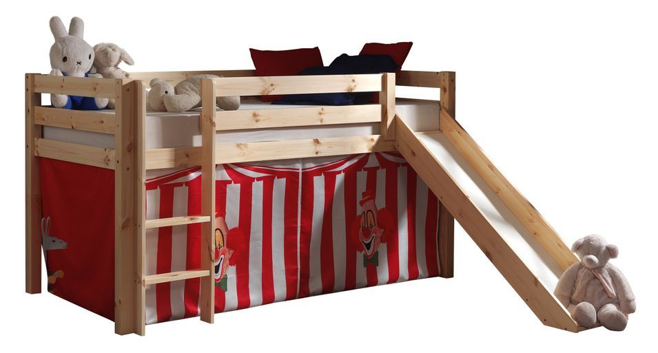Tente pour lit mezzanine tissu rouge et blanc Chucky - Photo n°1