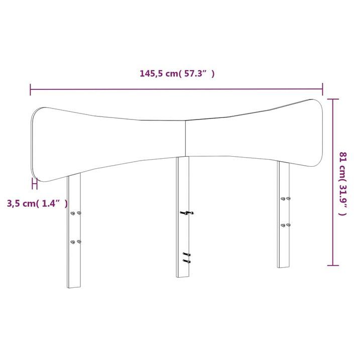 Tête de lit 140 cm bois massif de pin - Photo n°9