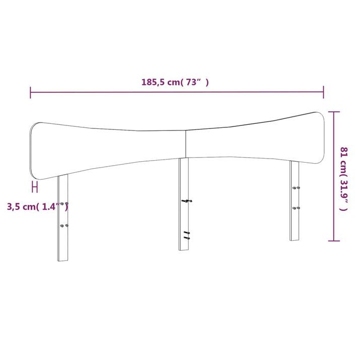 Tête de lit 180 cm bois massif de pin - Photo n°9