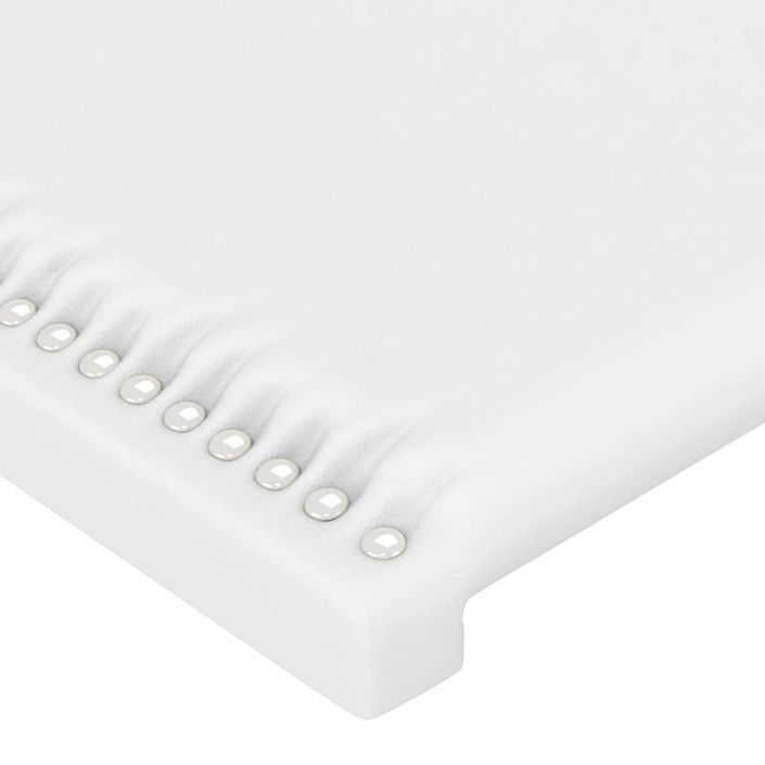 Tête de lit à LED Blanc 203x16x78/88 cm Similicuir - Photo n°5