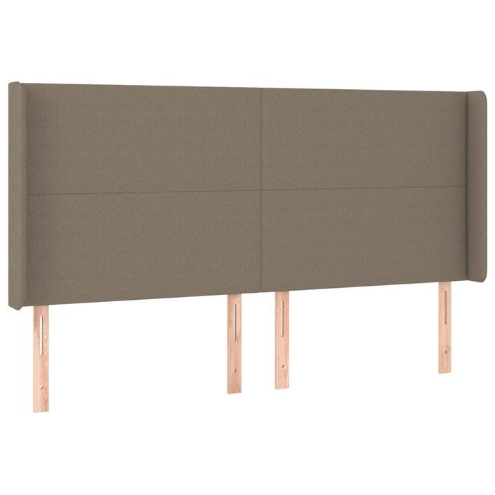 Tête de lit à LED Taupe 203x16x118/128 cm Tissu - Photo n°3