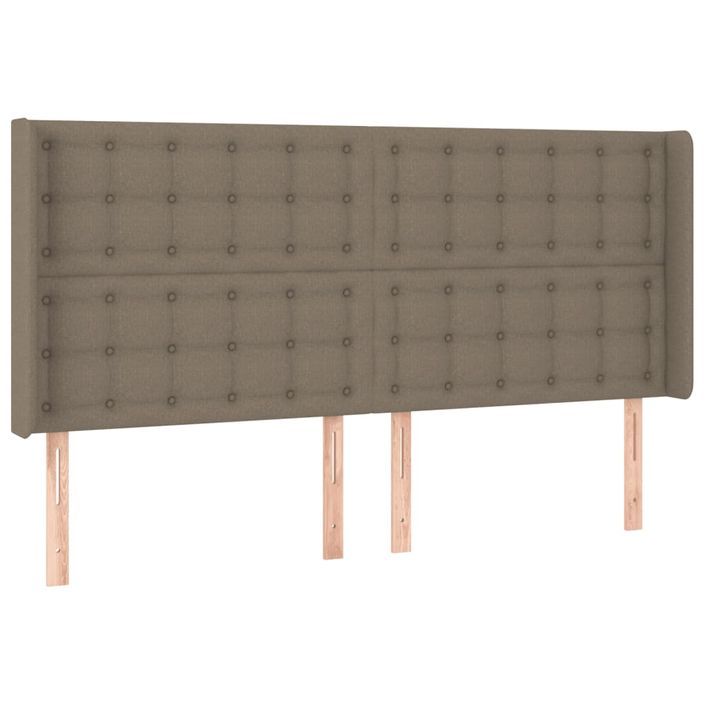 Tête de lit à LED Taupe 203x16x118/128 cm Tissu - Photo n°3