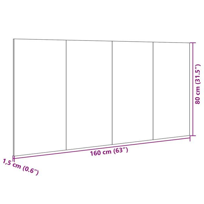 Tête de lit avec armoires blanc 160 cm bois d'ingénierie - Photo n°11