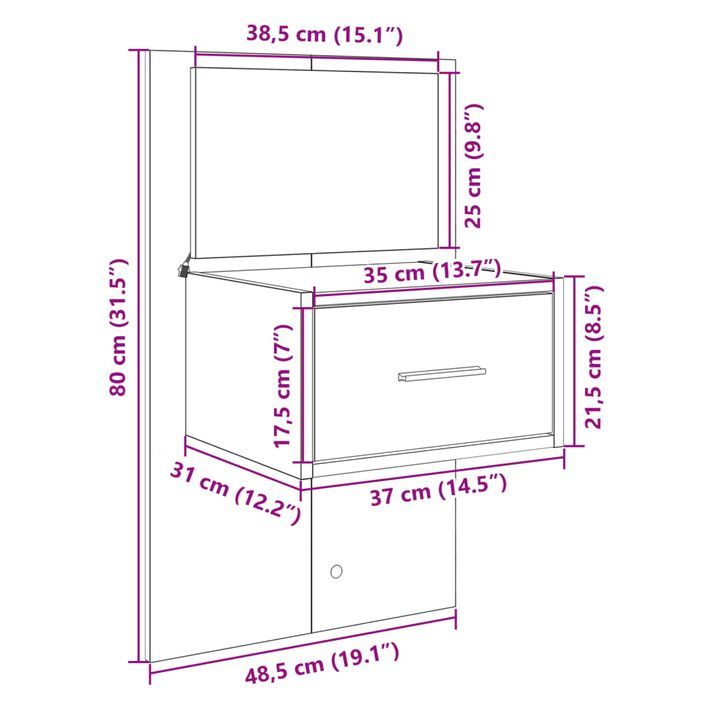 Tête de lit avec armoires blanc 160 cm bois d'ingénierie - Photo n°12