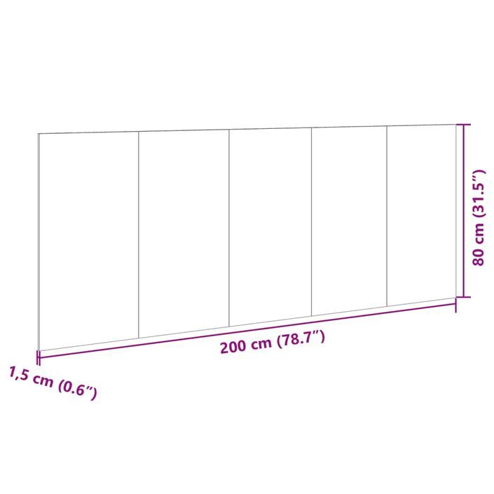 Tête de lit avec armoires blanc 200 cm bois d'ingénierie - Photo n°11