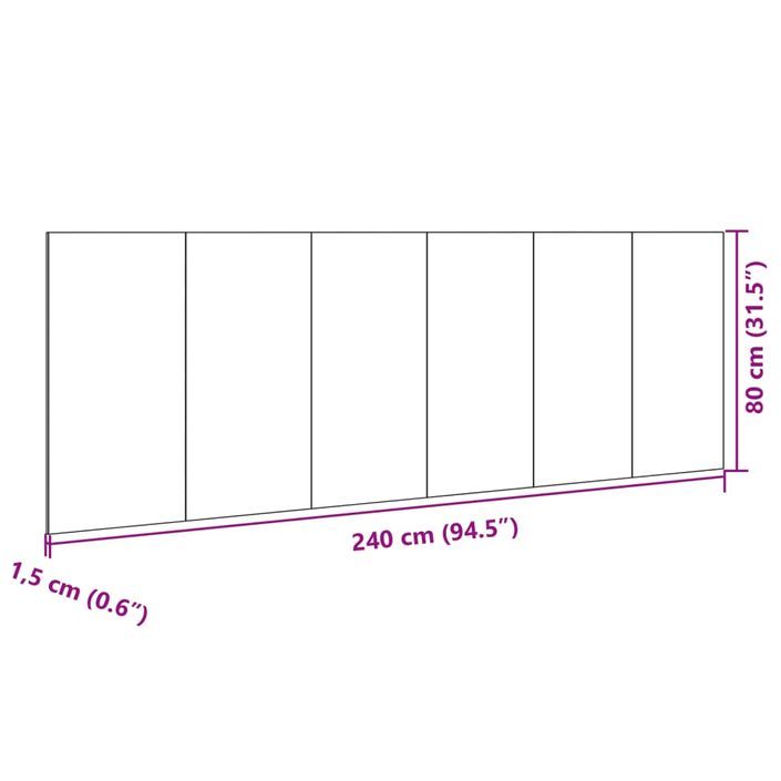 Tête de lit avec armoires blanc 240 cm bois d'ingénierie - Photo n°11