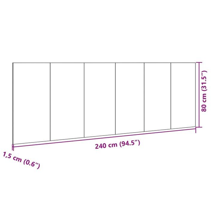 Tête de lit avec armoires chêne marron 240 cm bois d'ingénierie - Photo n°11