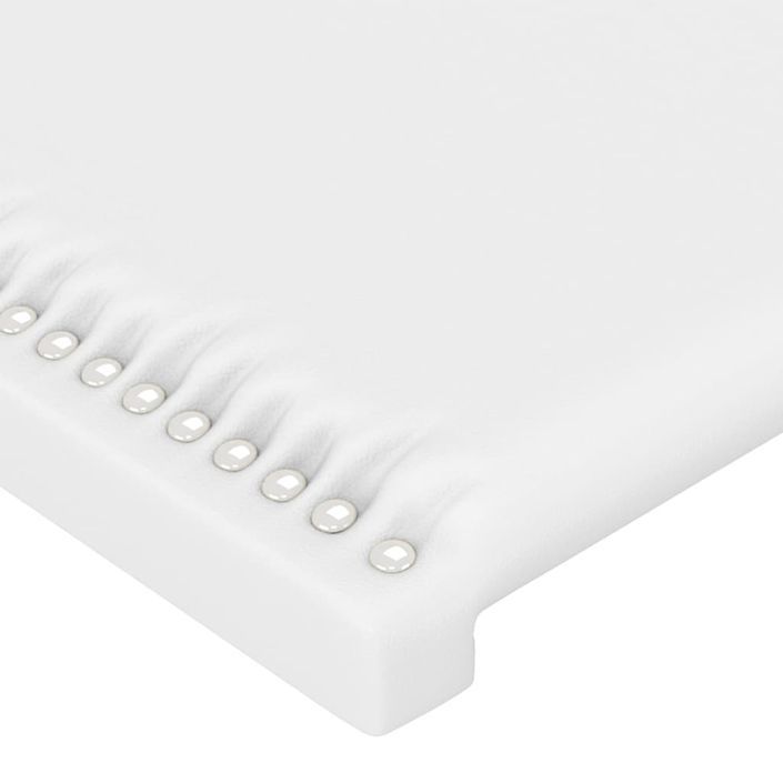 Tête de lit avec oreilles Blanc 83x23x118/128 cm Similicuir - Photo n°5