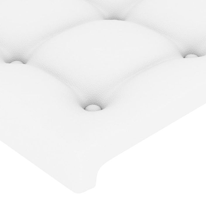 Tête de lit avec oreilles Blanc 83x23x78/88 cm Similicuir - Photo n°5