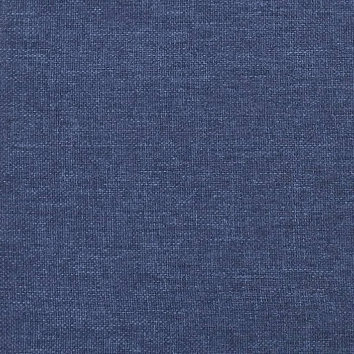 Tête de lit avec oreilles Bleu 103x23x118/128 cm Tissu - Photo n°6