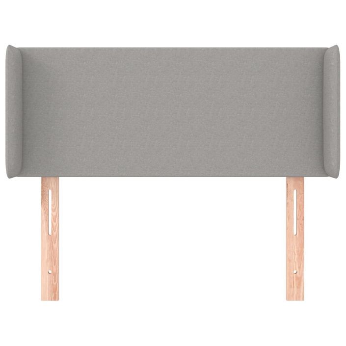 Tête de lit avec oreilles Gris clair 103x16x78/88 cm Tissu - Photo n°3