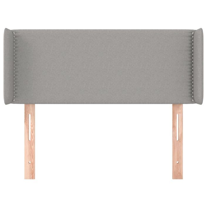 Tête de lit avec oreilles Gris clair 103x16x78/88 cm Tissu - Photo n°3