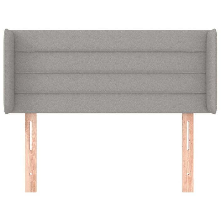 Tête de lit avec oreilles Gris clair 103x16x78/88 cm Tissu - Photo n°3