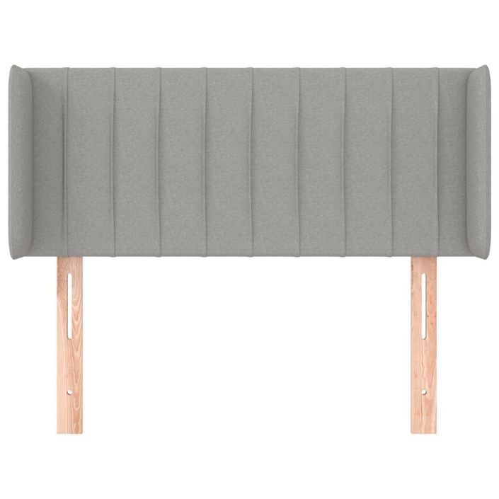 Tête de lit avec oreilles Gris clair 103x16x78/88 cm Tissu - Photo n°3