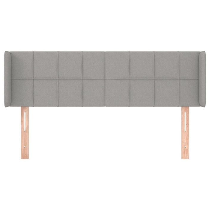 Tête de lit avec oreilles Gris clair 147x16x78/88 cm Tissu - Photo n°3