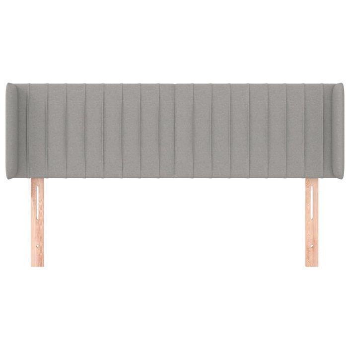 Tête de lit avec oreilles Gris clair 147x16x78/88 cm Tissu - Photo n°3