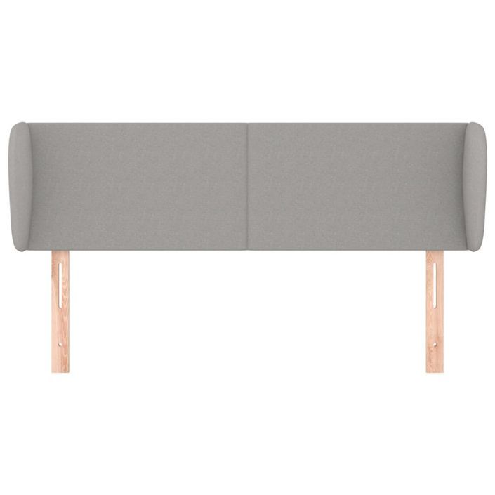 Tête de lit avec oreilles Gris clair 147x23x78/88 cm Tissu - Photo n°3