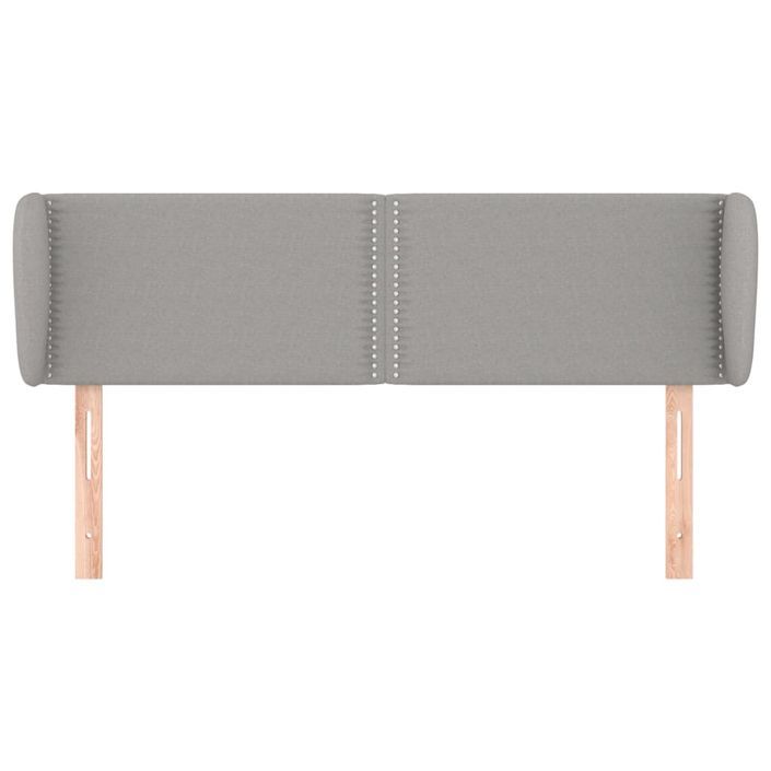 Tête de lit avec oreilles Gris clair 147x23x78/88 cm Tissu - Photo n°3