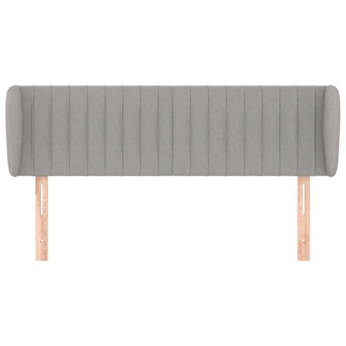 Tête de lit avec oreilles Gris clair 147x23x78/88 cm Tissu - Photo n°3