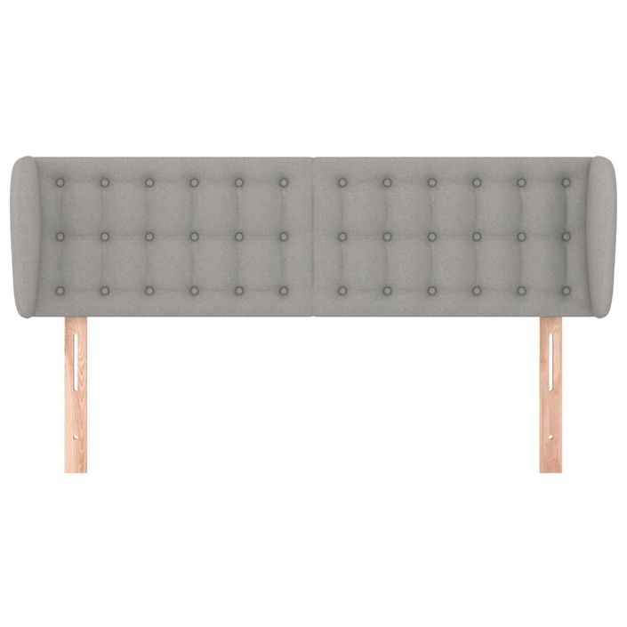 Tête de lit avec oreilles Gris clair 147x23x78/88 cm Tissu - Photo n°3