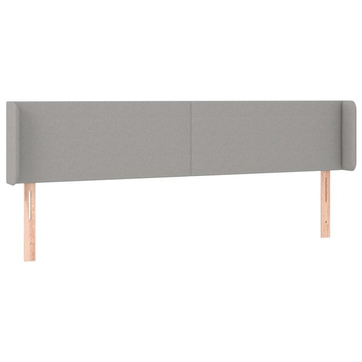 Tête de lit avec oreilles Gris clair 163x16x78/88 cm Tissu - Photo n°2