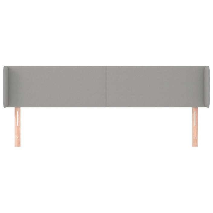 Tête de lit avec oreilles Gris clair 163x16x78/88 cm Tissu - Photo n°3