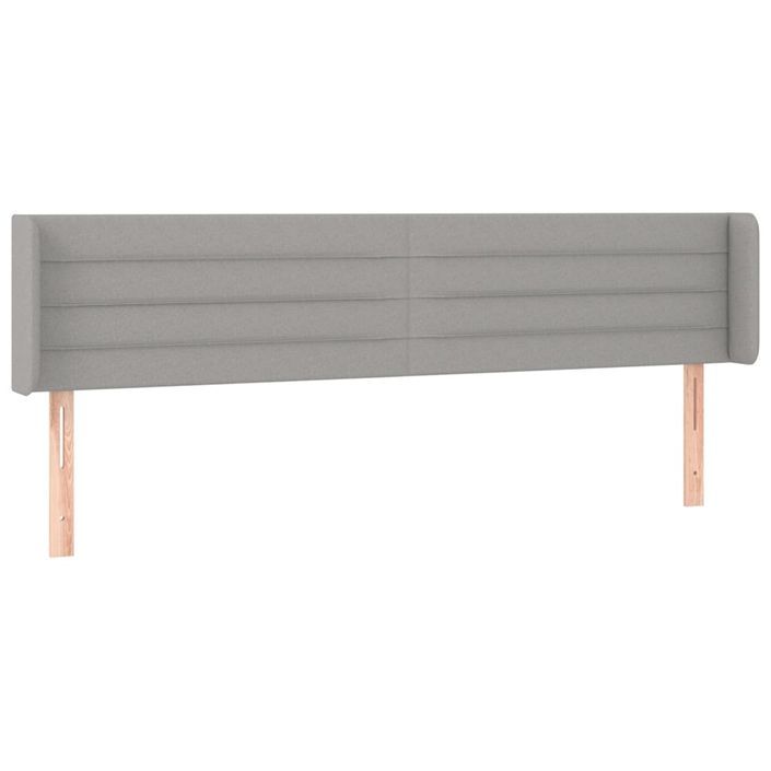 Tête de lit avec oreilles Gris clair 163x16x78/88 cm Tissu - Photo n°2