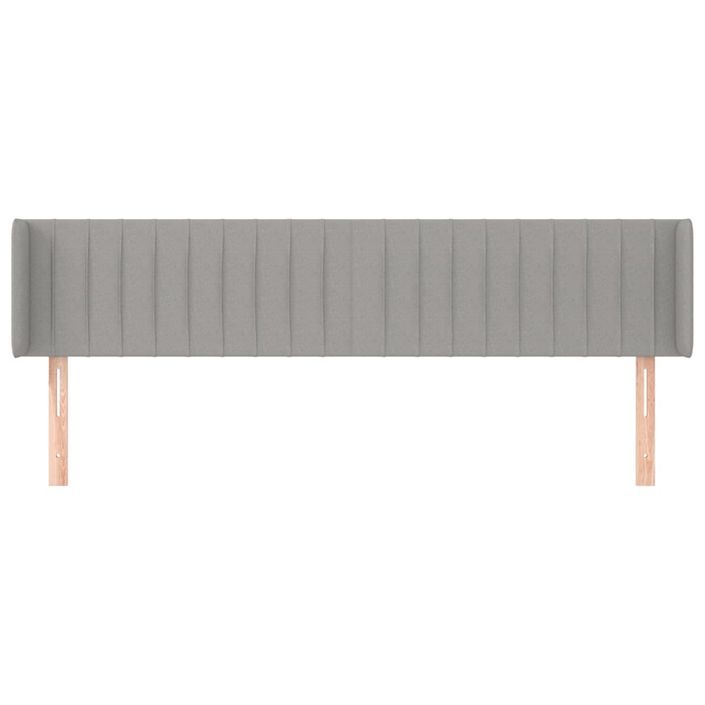 Tête de lit avec oreilles Gris clair 163x16x78/88 cm Tissu - Photo n°3