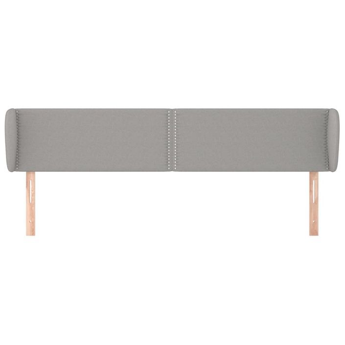 Tête de lit avec oreilles Gris clair 163x23x78/88 cm Tissu - Photo n°3