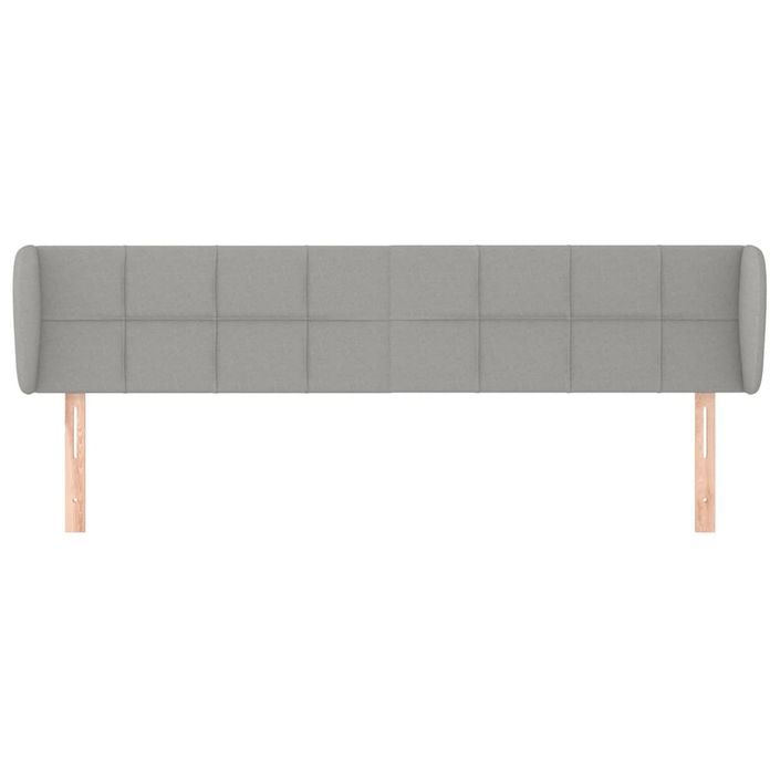 Tête de lit avec oreilles Gris clair 163x23x78/88 cm Tissu - Photo n°3