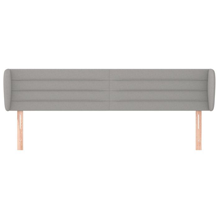 Tête de lit avec oreilles Gris clair 163x23x78/88 cm Tissu - Photo n°3