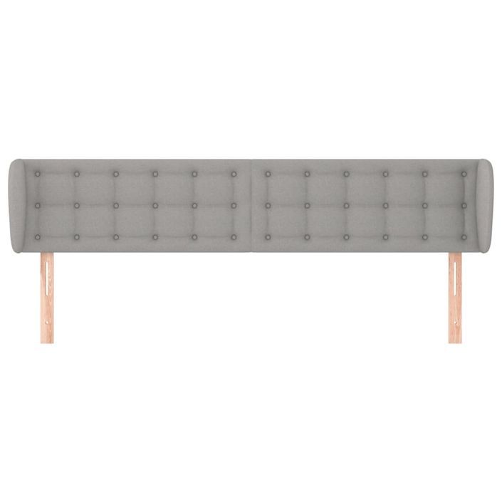 Tête de lit avec oreilles Gris clair 163x23x78/88 cm Tissu - Photo n°3