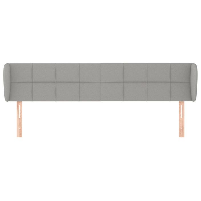 Tête de lit avec oreilles Gris clair 183x23x78/88 cm Tissu - Photo n°3