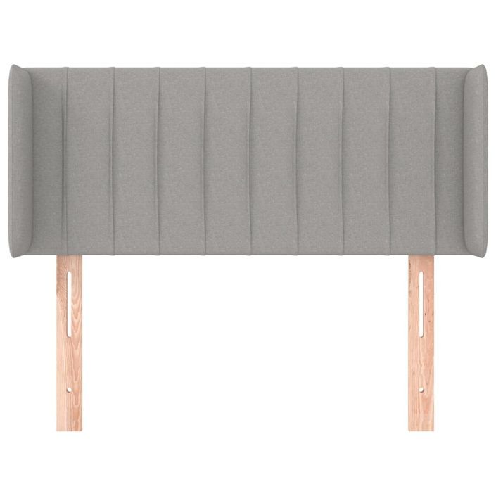 Tête de lit avec oreilles Gris clair 83x16x78/88 cm Tissu - Photo n°3