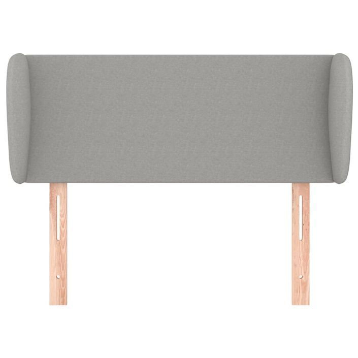 Tête de lit avec oreilles Gris clair 83x23x78/88 cm Tissu - Photo n°3