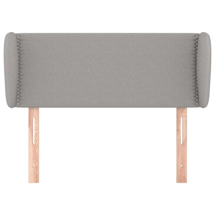 Tête de lit avec oreilles Gris clair 83x23x78/88 cm Tissu - Photo n°3