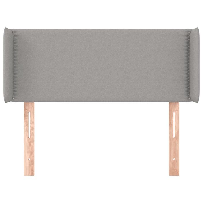 Tête de lit avec oreilles Gris clair 93x16x78/88 cm Tissu - Photo n°3