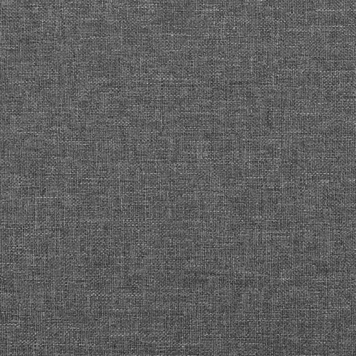 Tête de lit avec oreilles Gris foncé 103x16x118/128 cm Tissu - Photo n°6