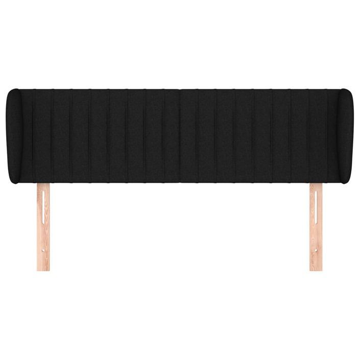 Tête de lit avec oreilles Noir 147x23x78/88 cm Tissu - Photo n°3