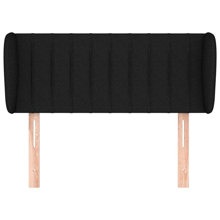 Tête de lit avec oreilles Noir 83x23x78/88 cm Tissu - Photo n°3